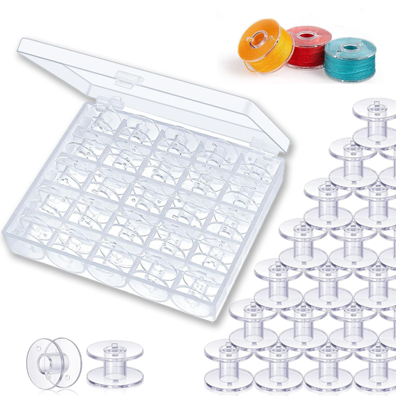 Sewing Gauge Ruler - 25 Buah Set Gelendong Benang Bawah