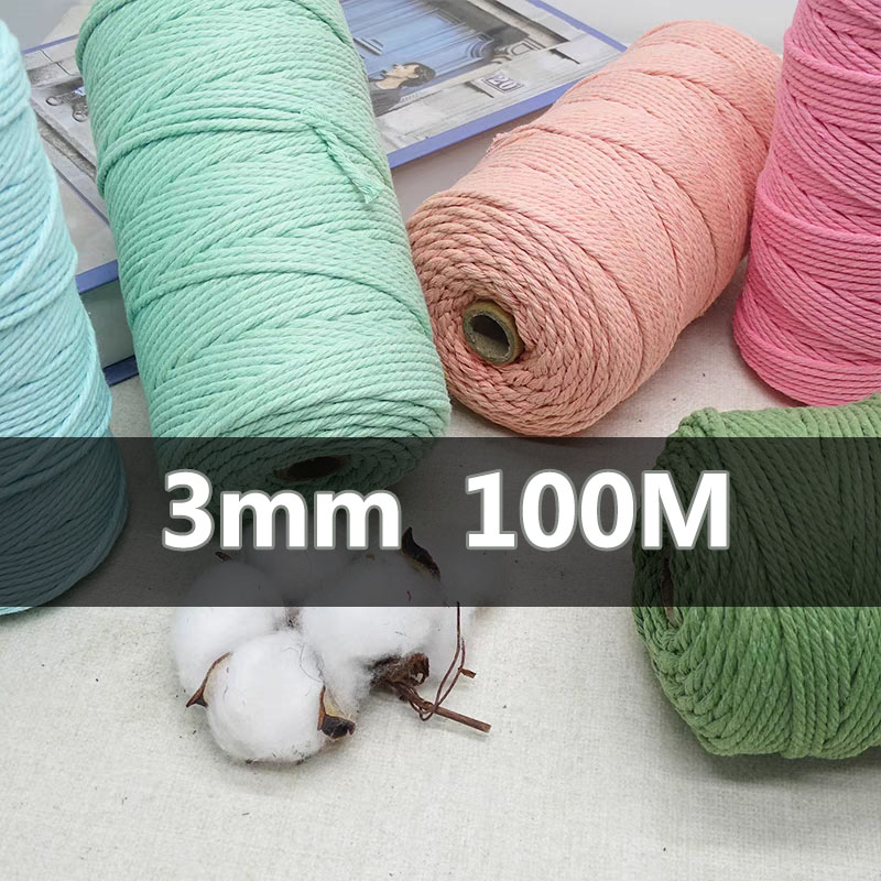 Sewing Thread In Textile - 3mm 100M tali Macrame benang katun