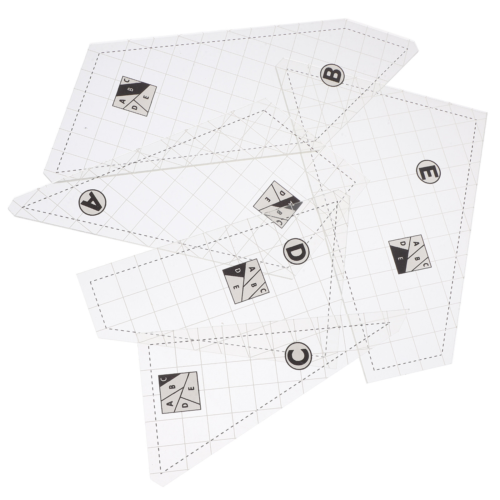 5 Buah Set Templat Quilting, P - Sewing Gauge Ruler ulasan dan harga