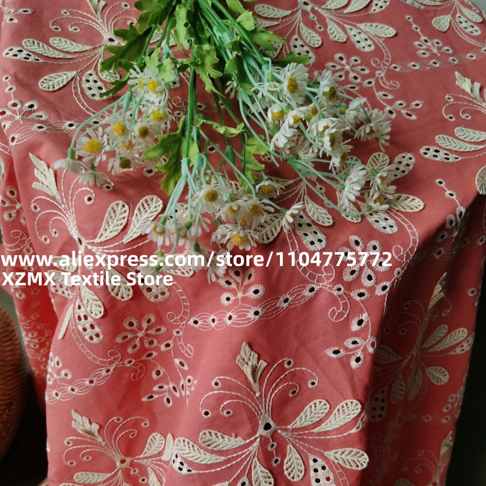 Kain Bordir Motif Bunga 3D den - Vintage Sewing Textile ulasan dan harga