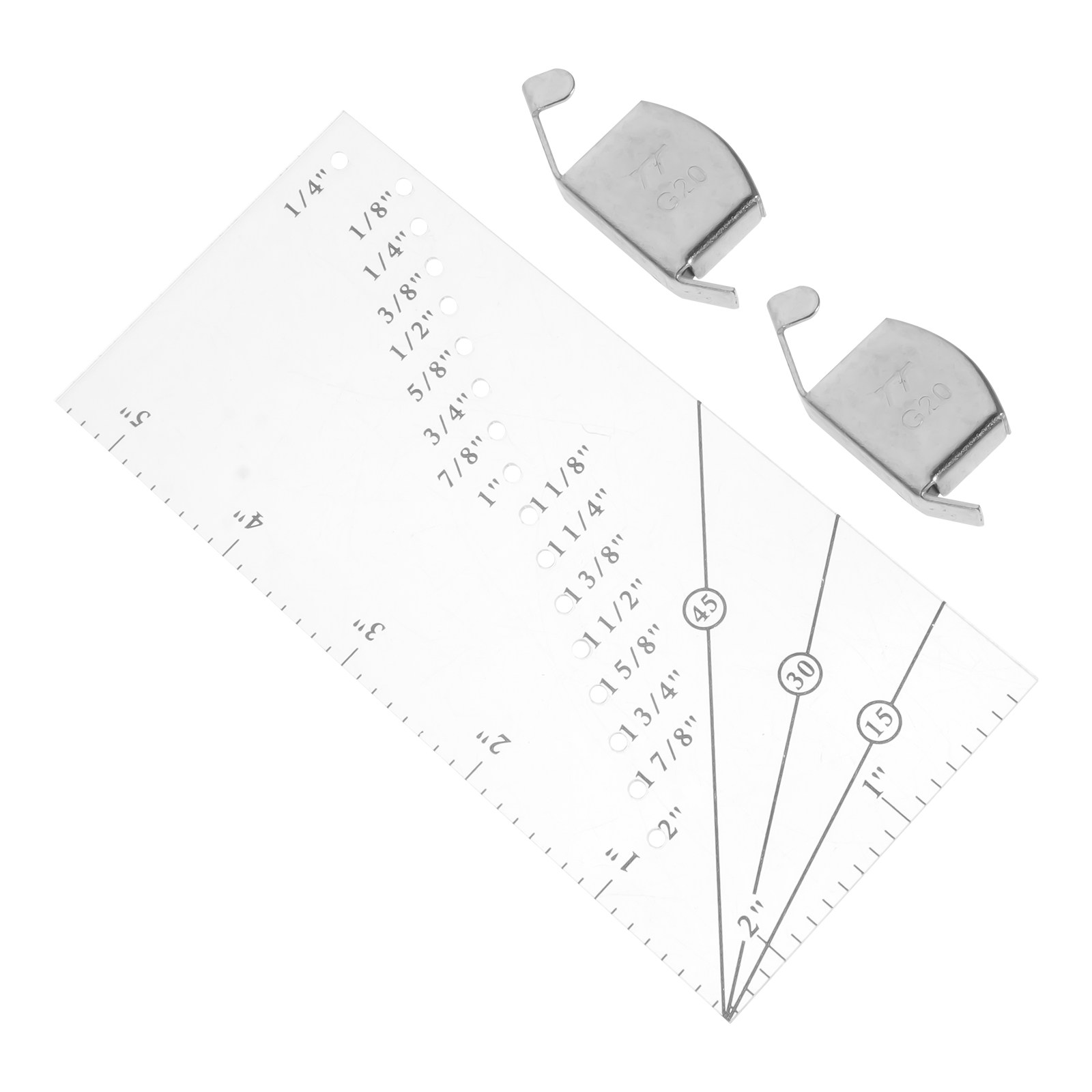 1 set Penggaris Plastik untuk  - Sewing Gauge Ruler ulasan dan harga