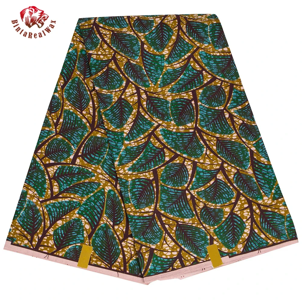 Ankara kain pola daun cetak Af - Sewing Batik Fabric ulasan dan harga